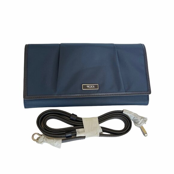 Tumi Zoe Convertible Phone Crossbody Bag/Clutch, Navy Blue Nylon - Picture 5 of 13